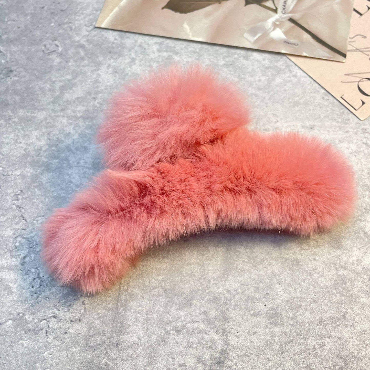 Rex Rabbit Fur Claws - Elegant Mixed Color Clips