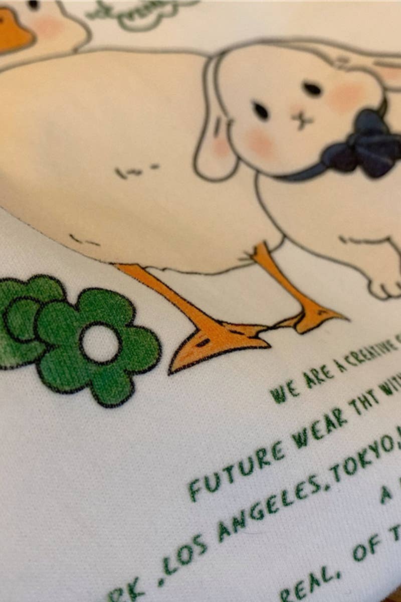 CWTTS0986_CARTOON PRINT CASUAL T SHIRT