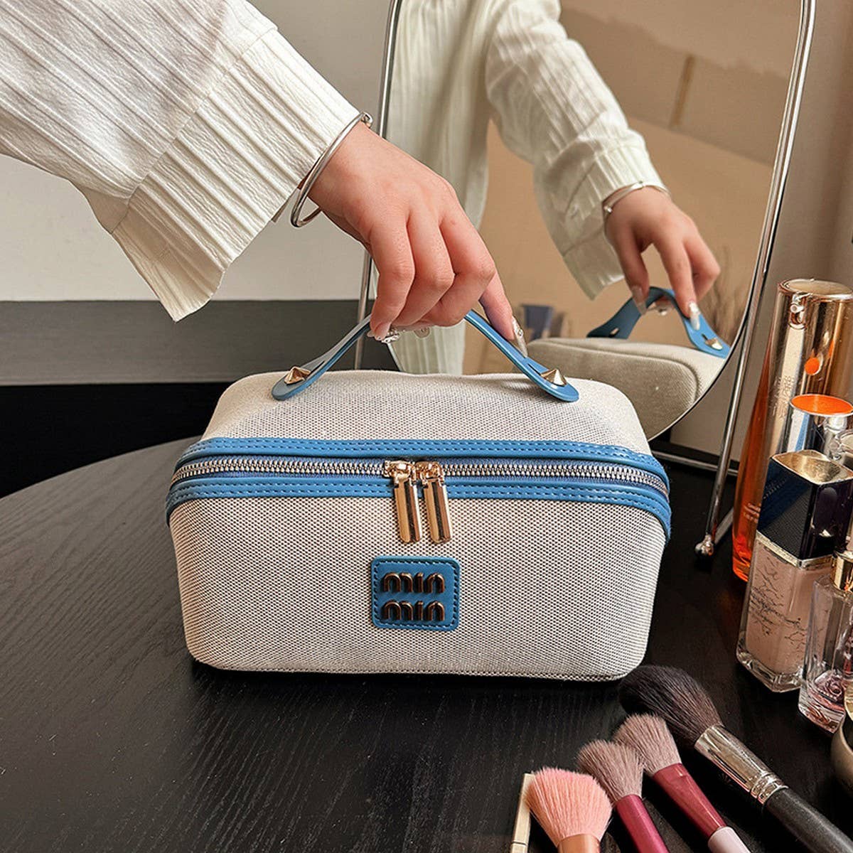 NEW FASHION RETRO HIGH-END STORAGE COSMETIC BAG_CWAB4366