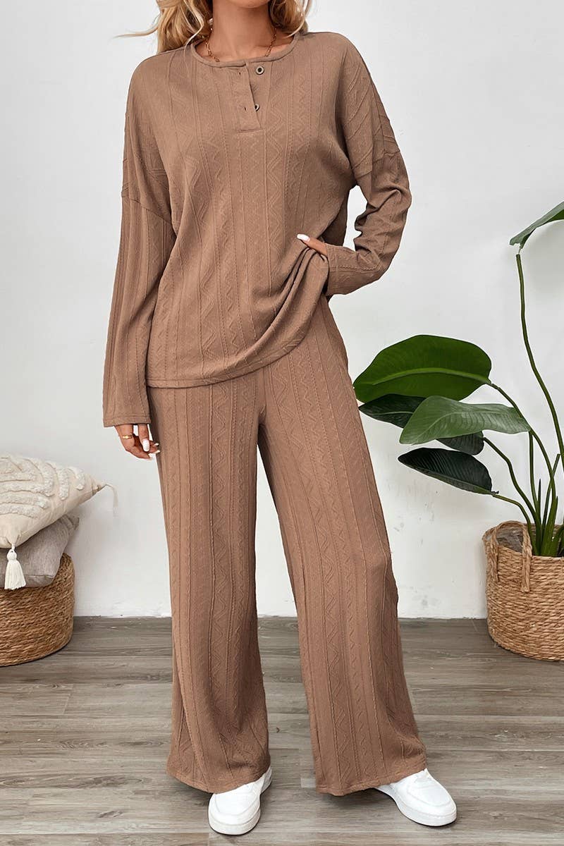 CWSS1065_CASUAL FASHION SOLID COLOR WIDE LEG PANTS SET