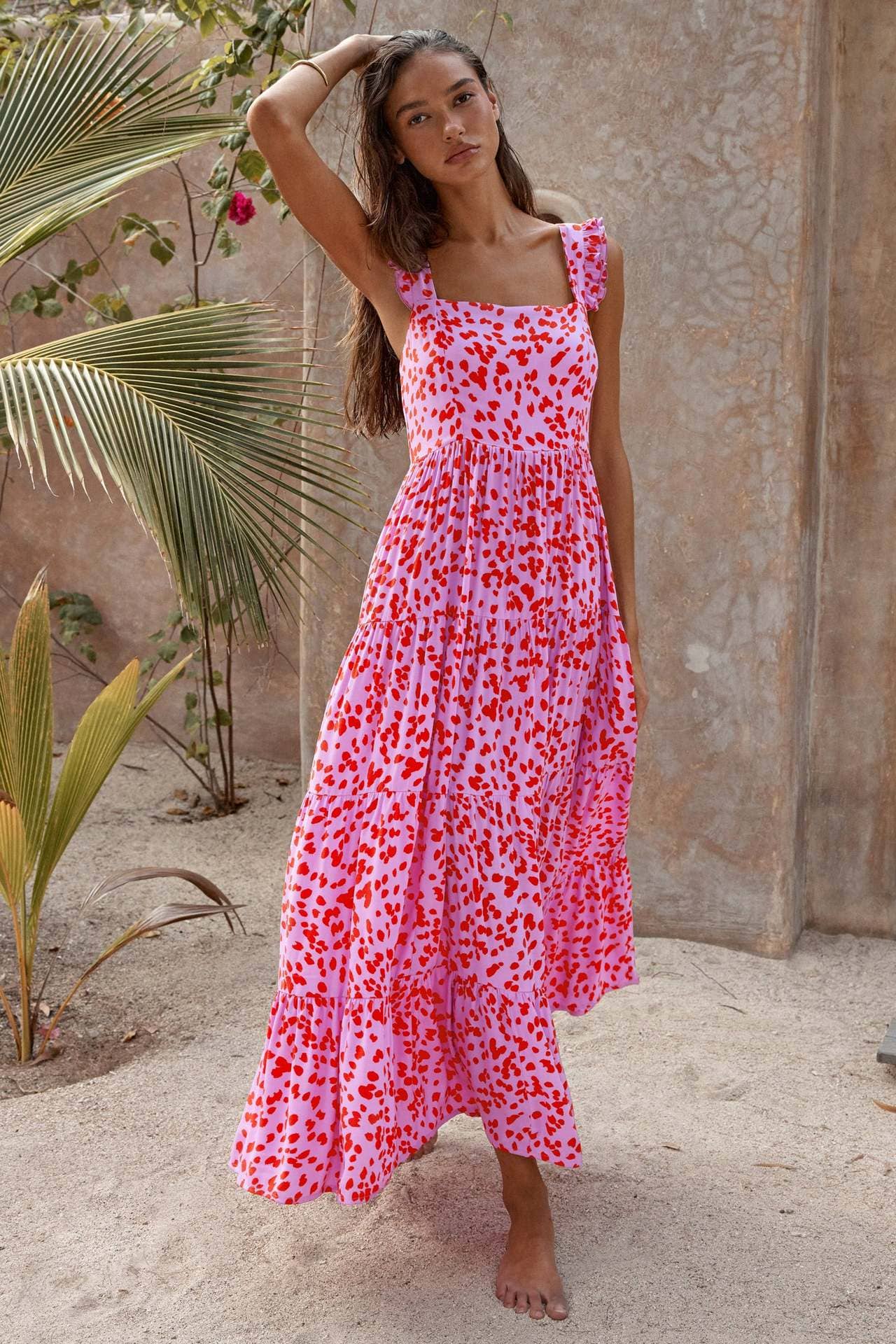 FLOWING BOHEMIAN HALTER DRESS
