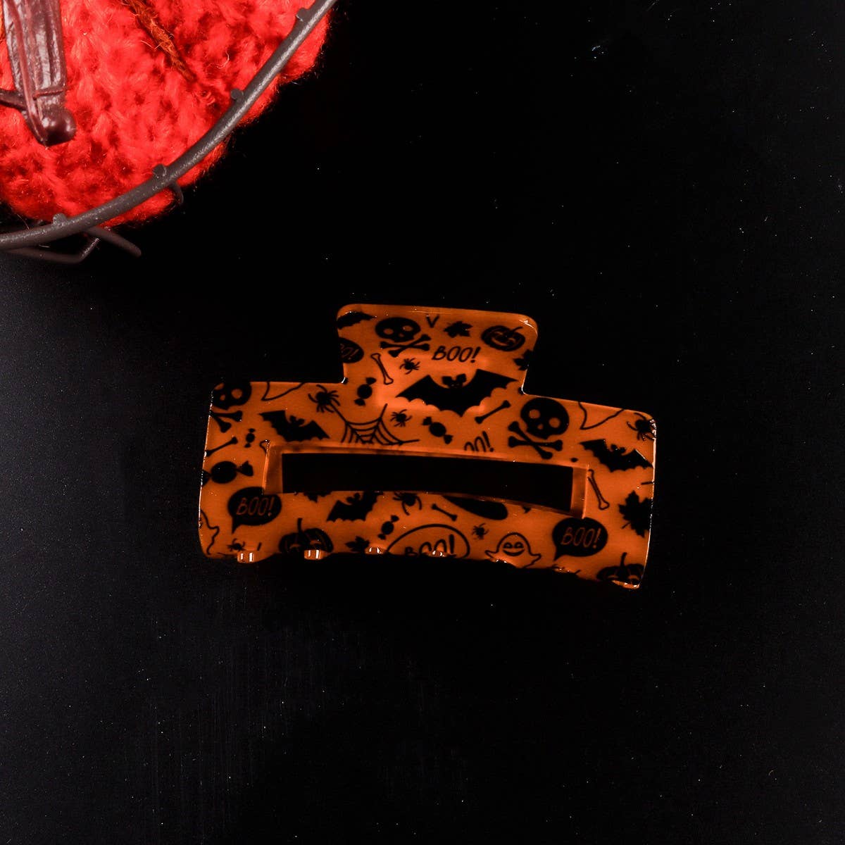 CWAHA1618_HALLOWEEN FUN RECTANGLE HAIR CLAW CLIP