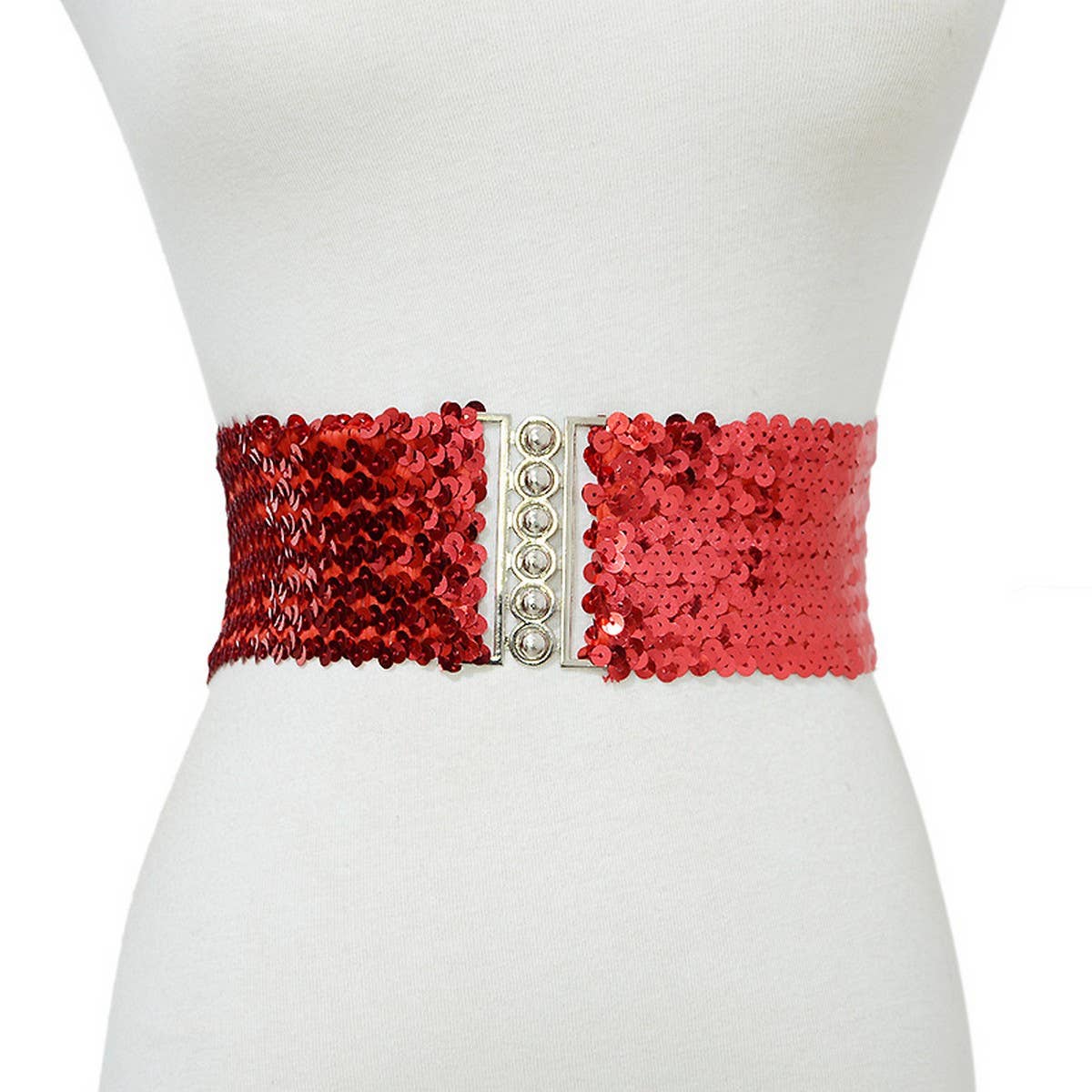 WOMEN'S STRETCH FISH SCALE SEQUIN GIRDLE_CWABE0492