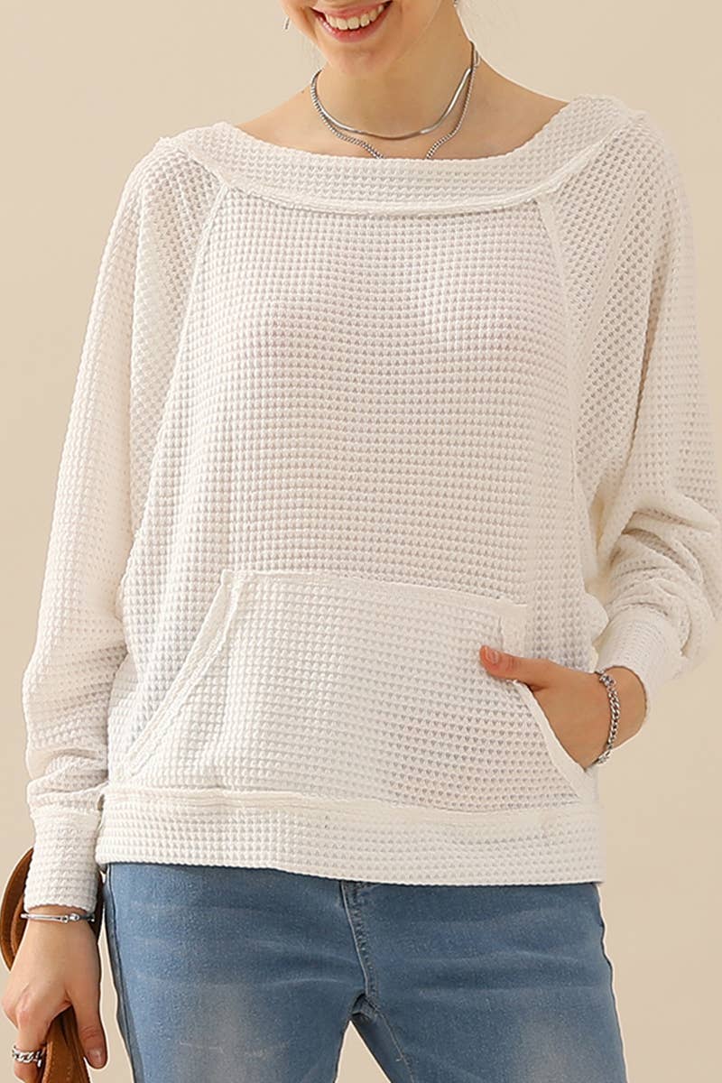 CWTTL1098-P_PULLOVER BOAT NECK POCKETED SWEATER KNIT TOP
