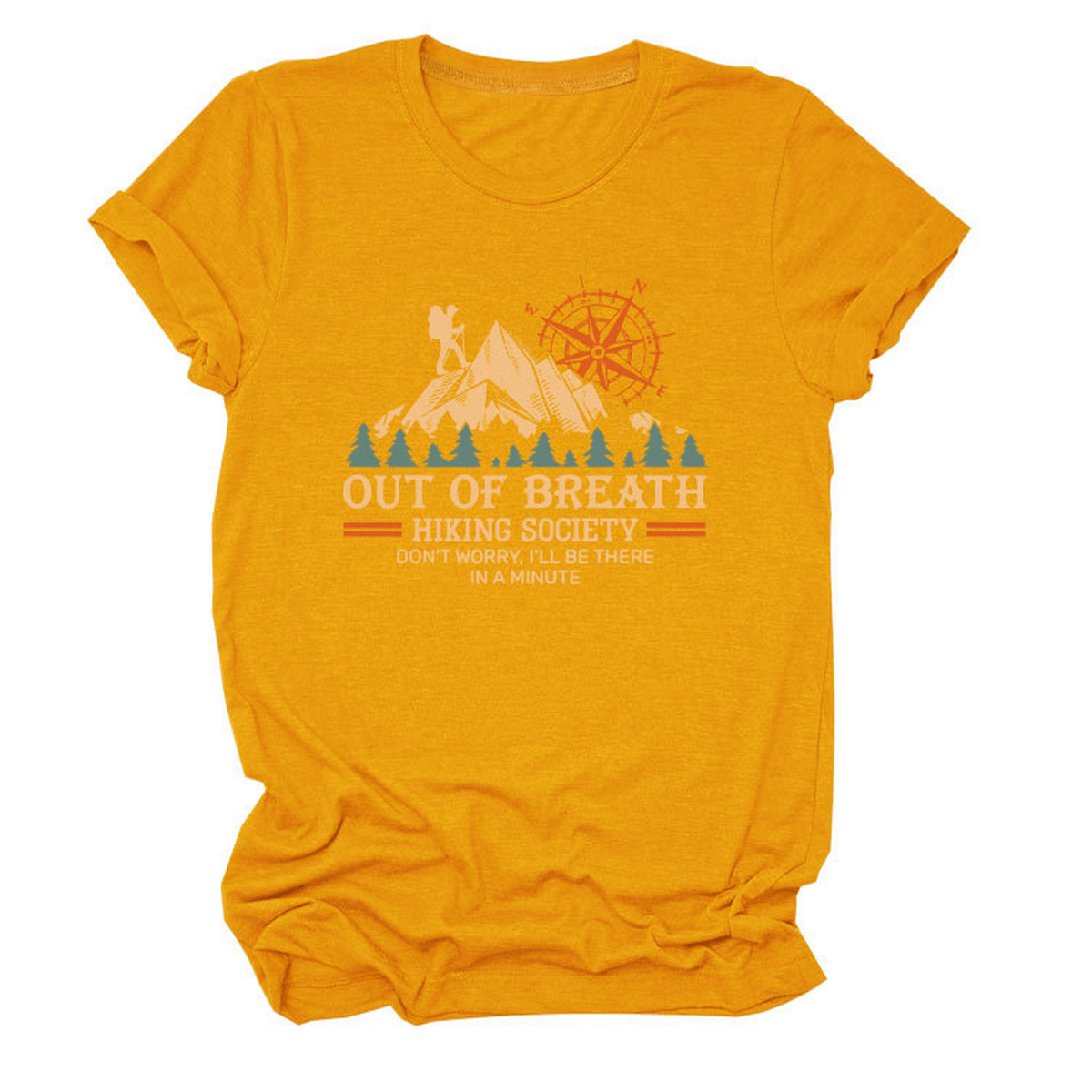Comfy Crew Neck Tee – Hiking Quote for Women_CWTTS1523