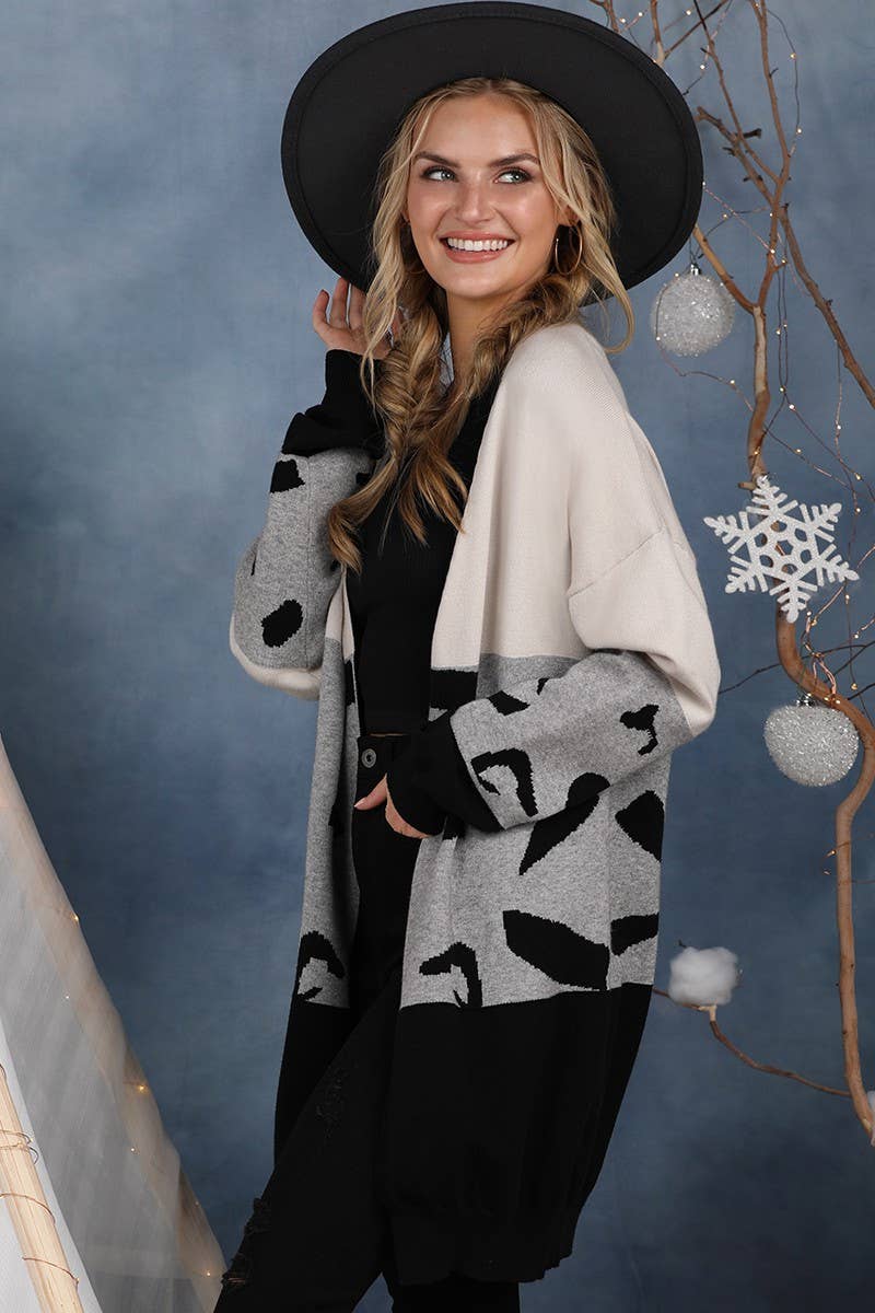CWOCAL173_LONG SLEEVE ABSTRACT COLOR BLOCK CARDIGAN