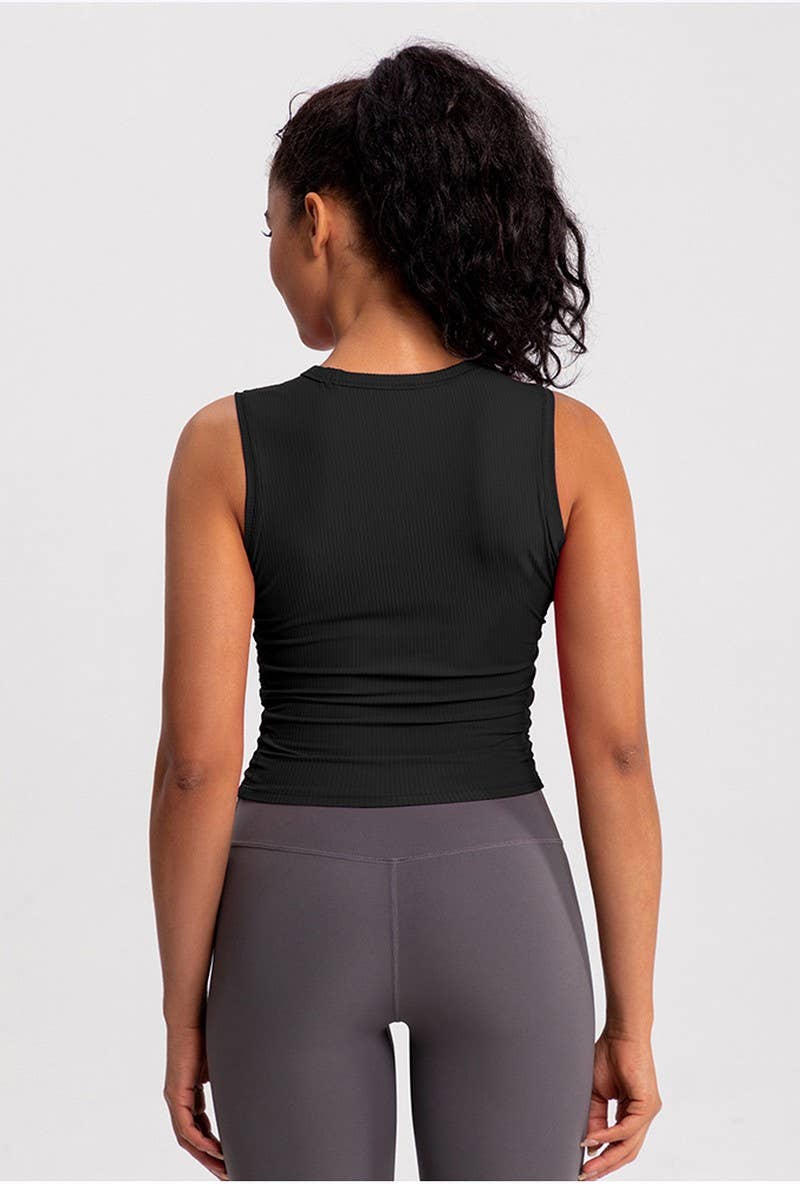 CWTBLSL0581_SOLID COLOR SPORTS FITNESS RUNNING VEST