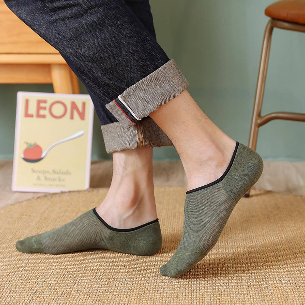 CWMS2463_SUMMER MESH BREATHABLE INVISIBLE BOAT SOCKS