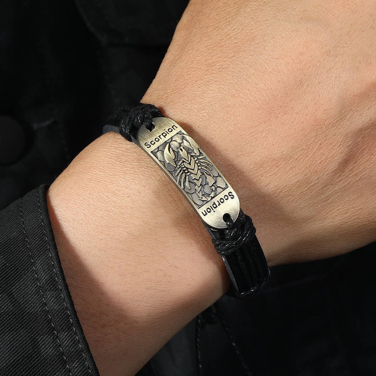 SIMPLE HAND-WOVEN VINTAGE LEATHER BRACELET_CWMM4521