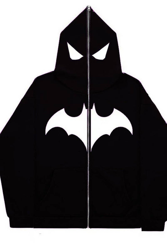 CWOCO1186_HALLOWEEN BATMAN FULL ZIP HOODED SWEATSHIRT