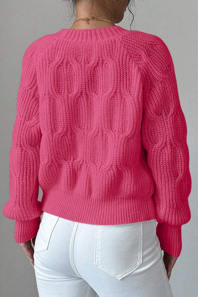 CWOCAL00687_SOLID LONG SLEEVE BOW KNIT CARDIGAN