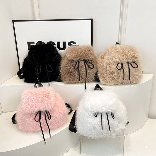 WINTER FASHION ALL-MATCH LIGHTWEIGHT PLUSH BACKPACK_CWAB3929