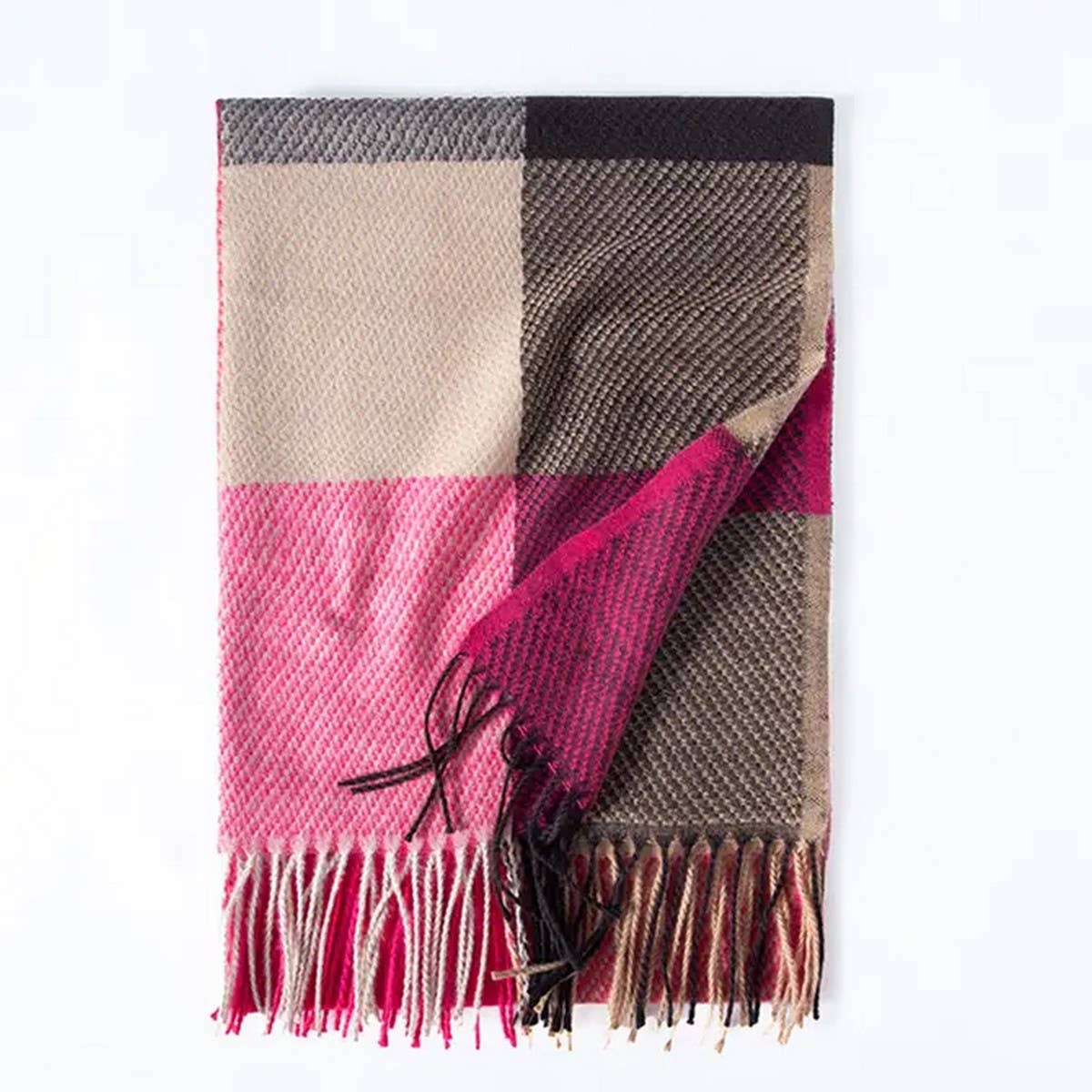 AUTUMN WINTER PLAID  THICK SHAWL SCARF_CWASC0176