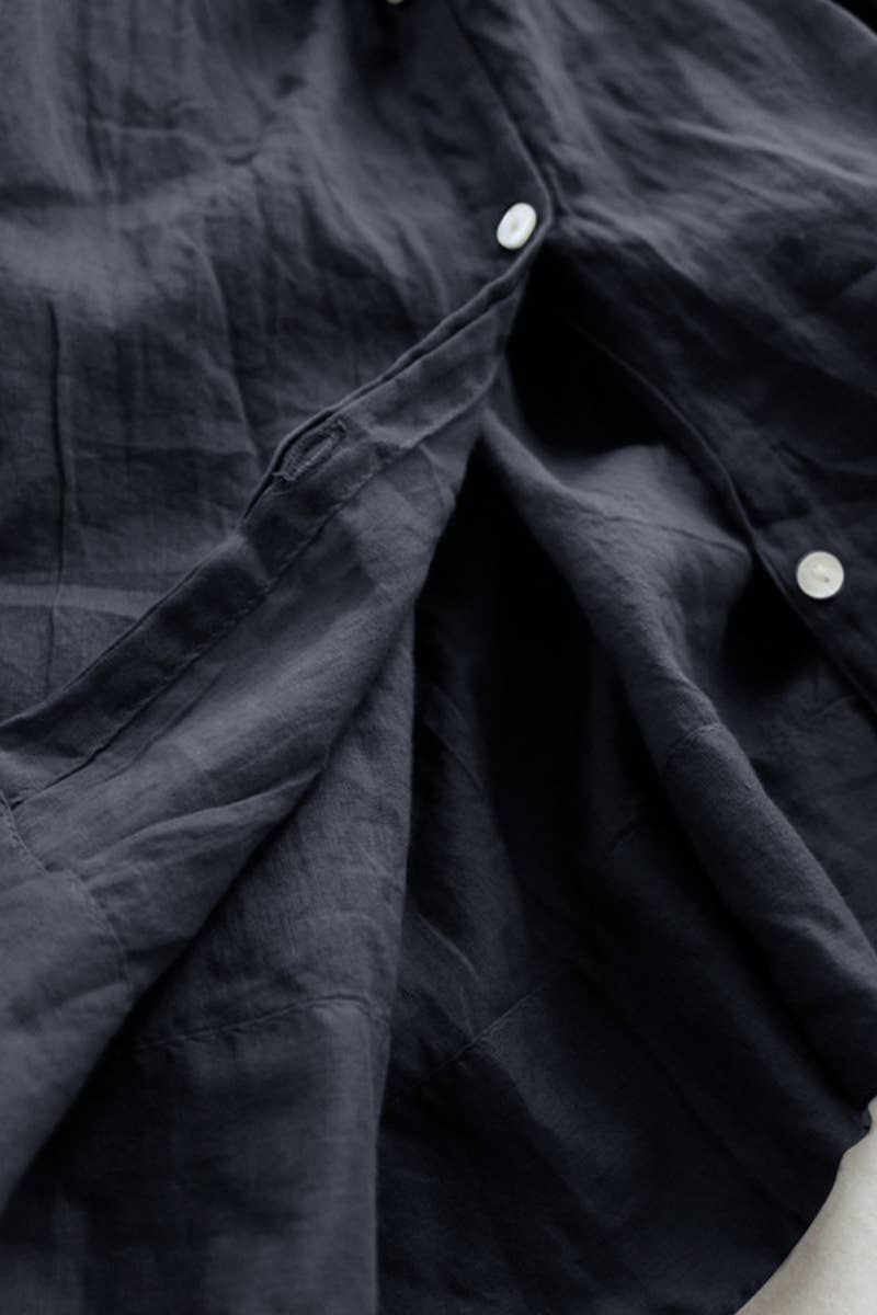 COTTON ART LOOSE PLEAT DRESS WITH LARGE SWING