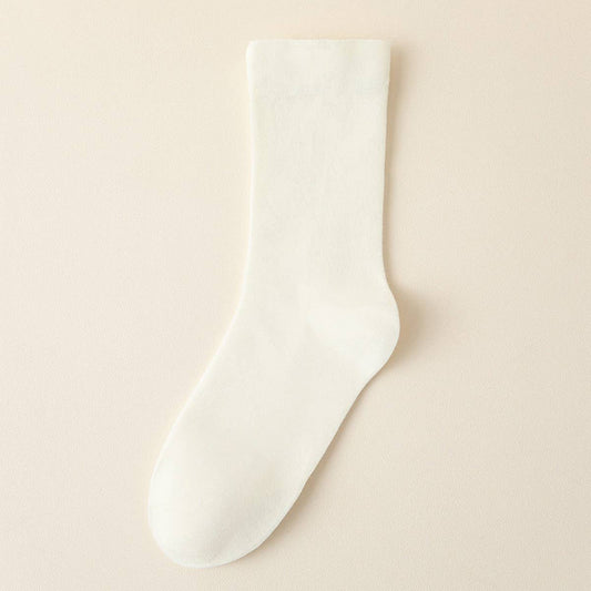 SOLID COLOR BONELESS SOCKS STACKED MID-TUBE SOCKS_CWMS1116