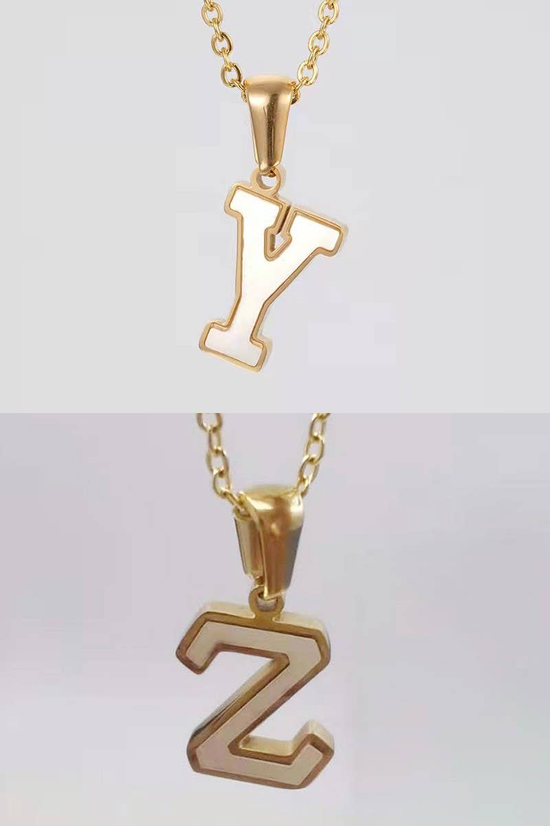 ALPHABET INITIAL PENDANT NECKLACE_CWAJE218
