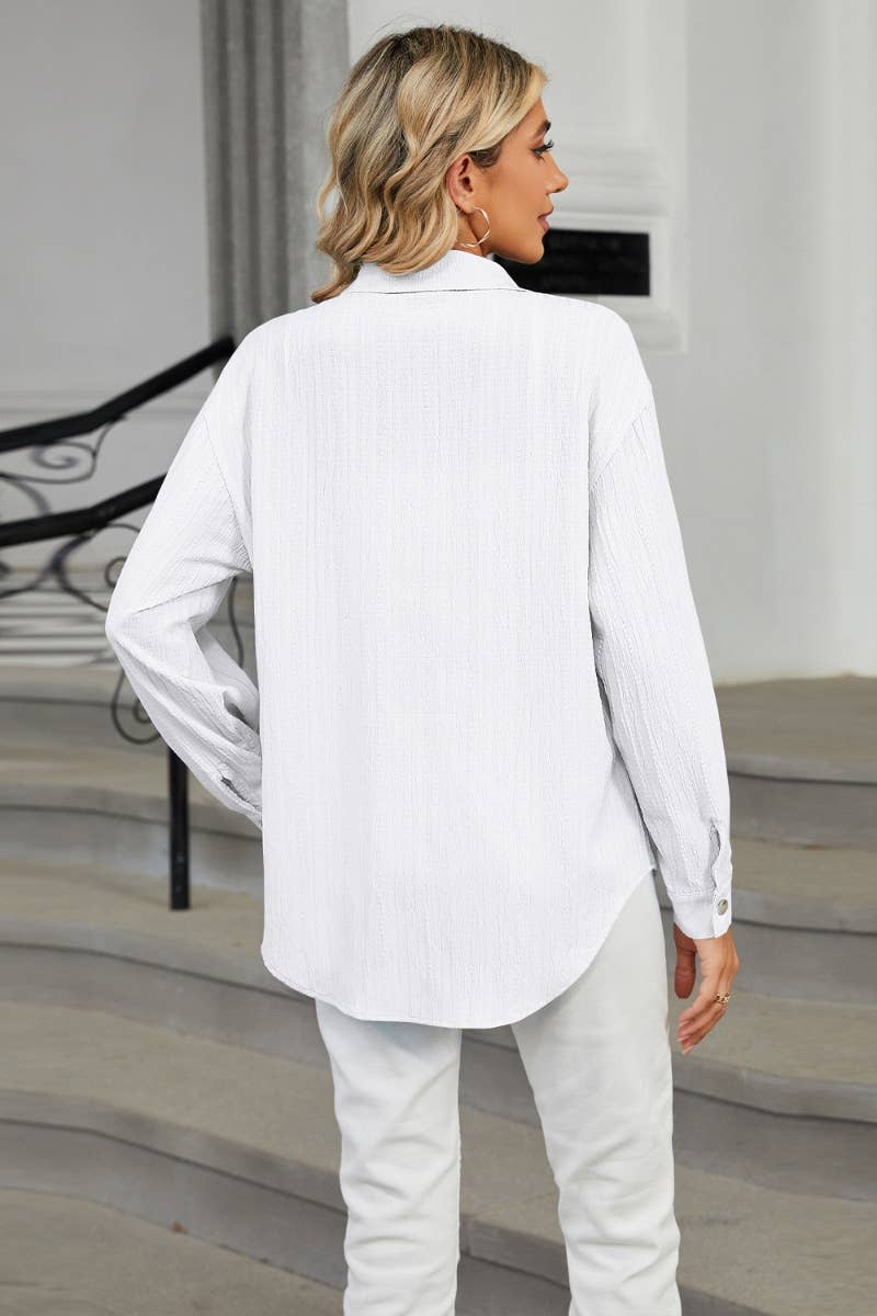 CWTSTL2301_CASUAL LOOSE BUTTON-UP LONG-SLEEVED SHIRT