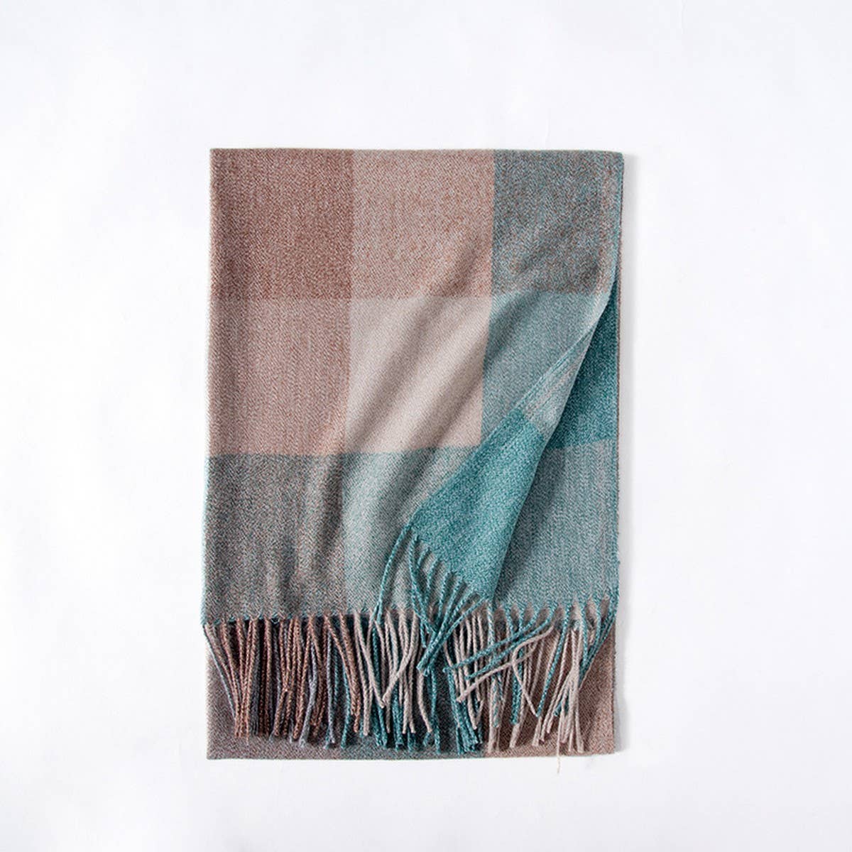 WINTER THICK WARM SHAWL KNIT LARGE PLAID SCARF