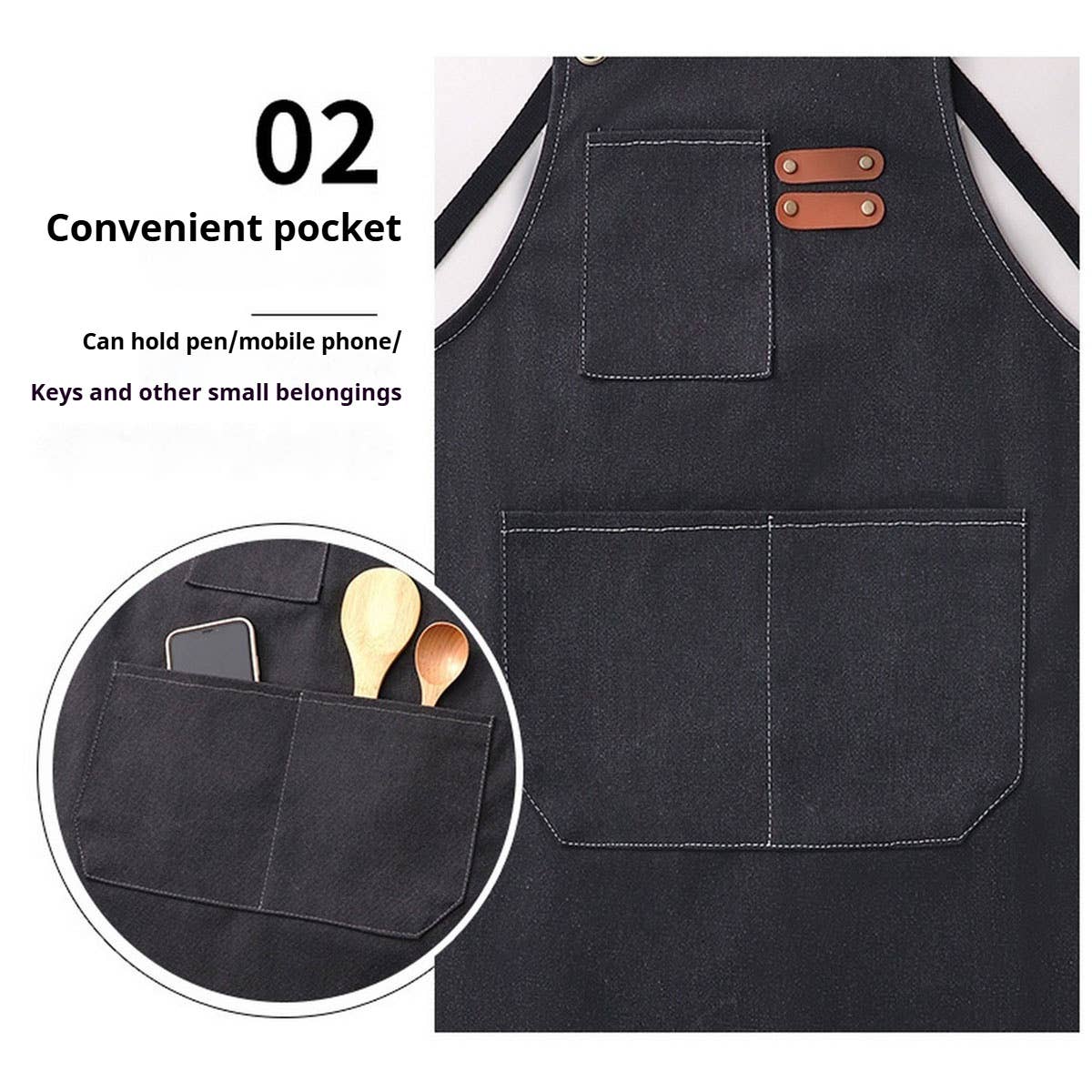 Custom Cotton Canvas Kitchen Apron for Women
