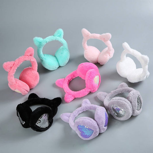 2024 NEW SEQUIN LOVE HEART WARM EARMUFFS_CWMM1416