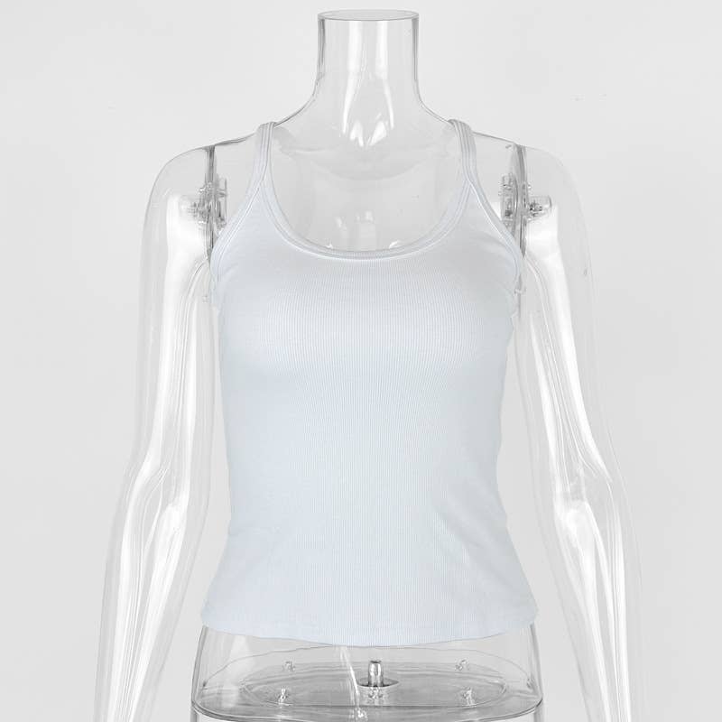 COTTON RIBBED WAISTBAND TOP
