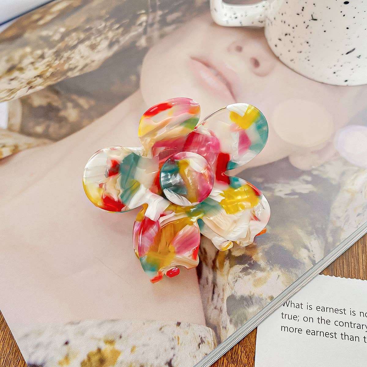 Acetic acid board flower grab elegant hair grab