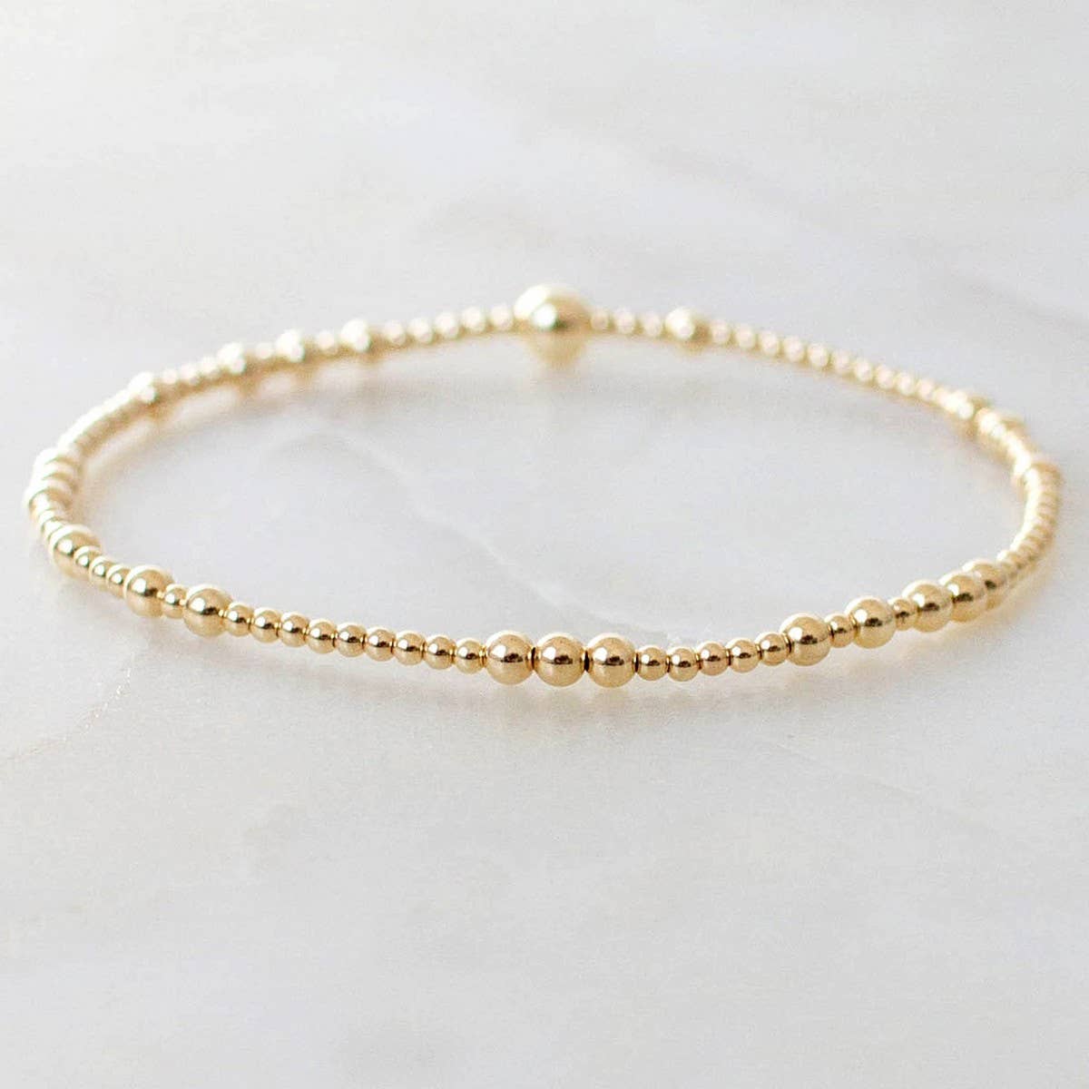 GOLD COPPER BEADS DIY BEADED BRACELET_CWAB4640