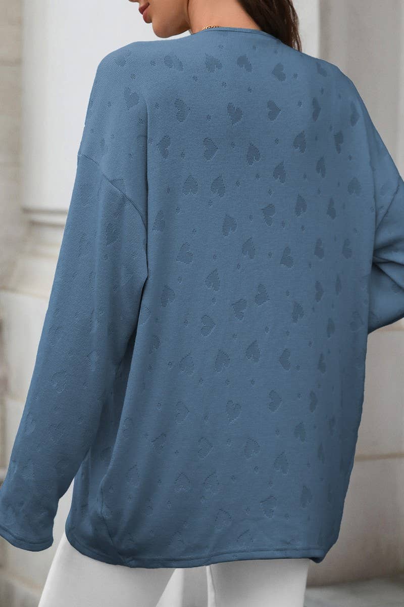 CWOCAL00858_SOLID COLOR CASUAL KNITTED CARDIGAN JACKET