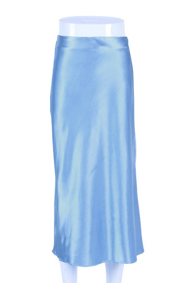 CWBMS0251_HIGH WAIST SATIN SLIM FIT DRAPE HIP WRAP SKIRT