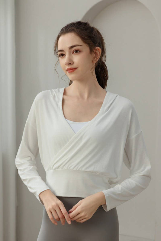 CWTBLL3629_NEW STYLE SPORTS LOOSE YOGA JACKET HOODED TOP