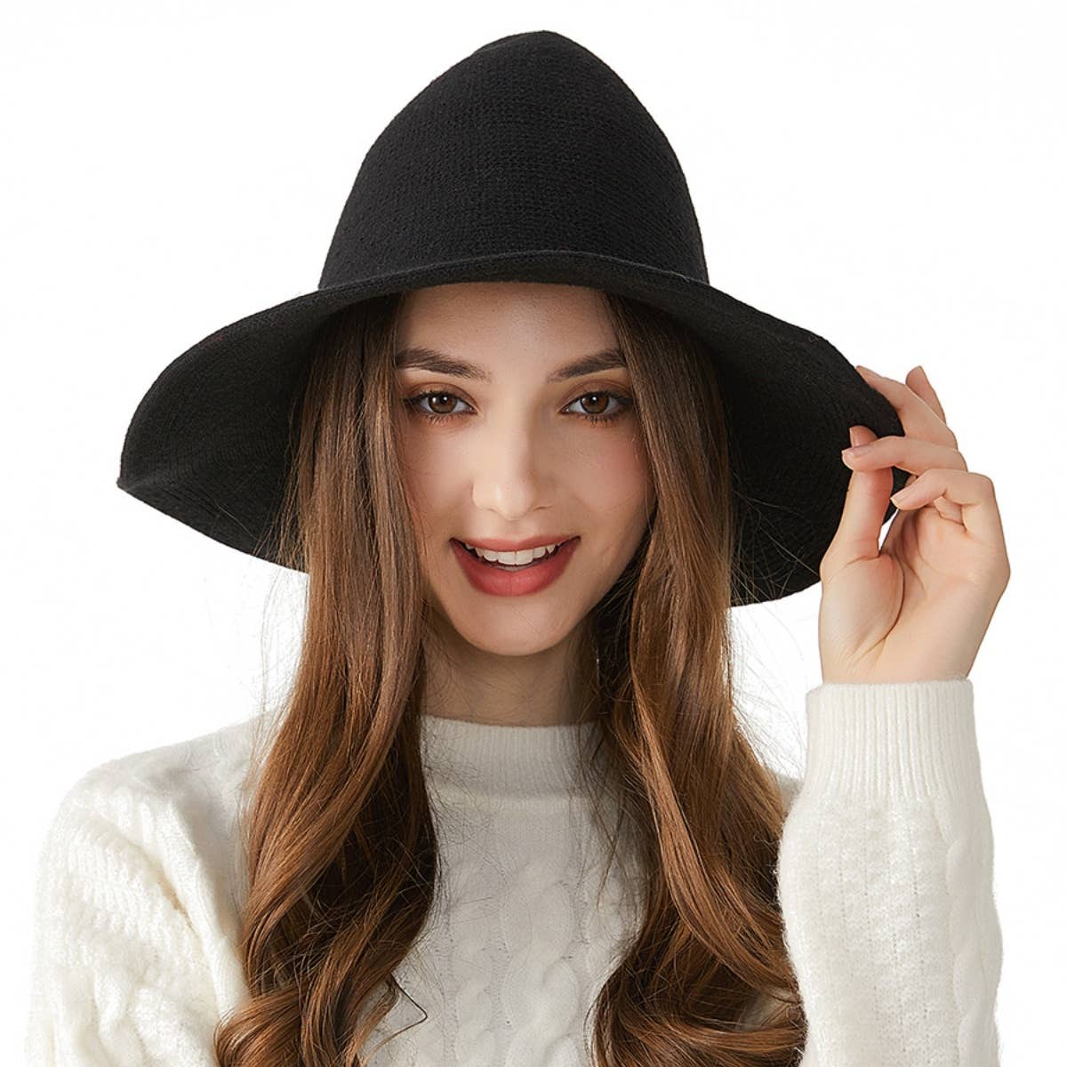 CWAH2206_WINTER FASHION HALLOWEEN WOOL WITCH HAT