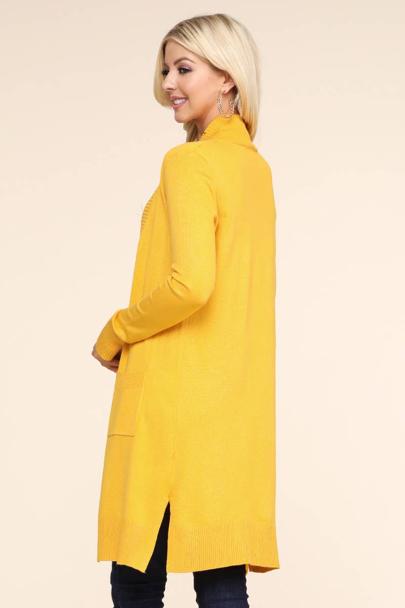 AWOCAL311_LONG SLEEVE OPEN FRONT CARDIGAN WITH SIDE POCKETS