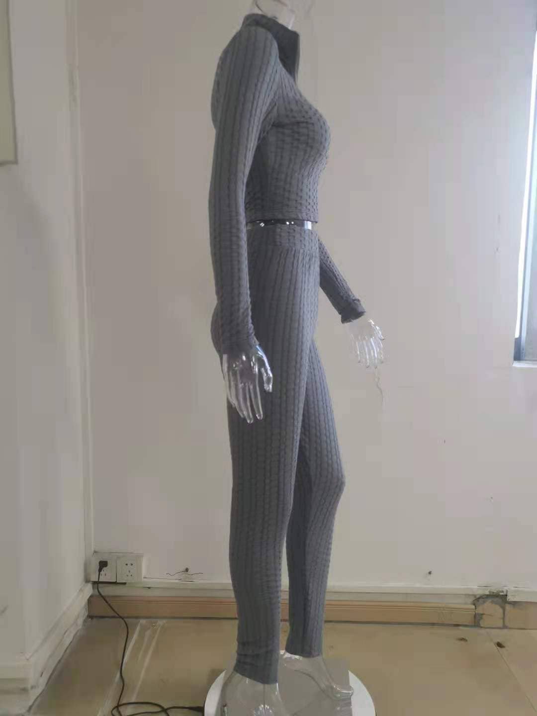 CASUAL SOLID COLOR PINEAPPLE CHECK SPORTS SUIT