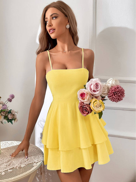 Backless Butterfly Knot Tie Short Sexy Dress