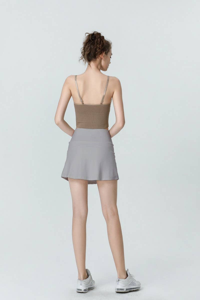 CWBSS0170_HIGH WAISTED ANTI SLIP YOGA FITNESS SKIRT