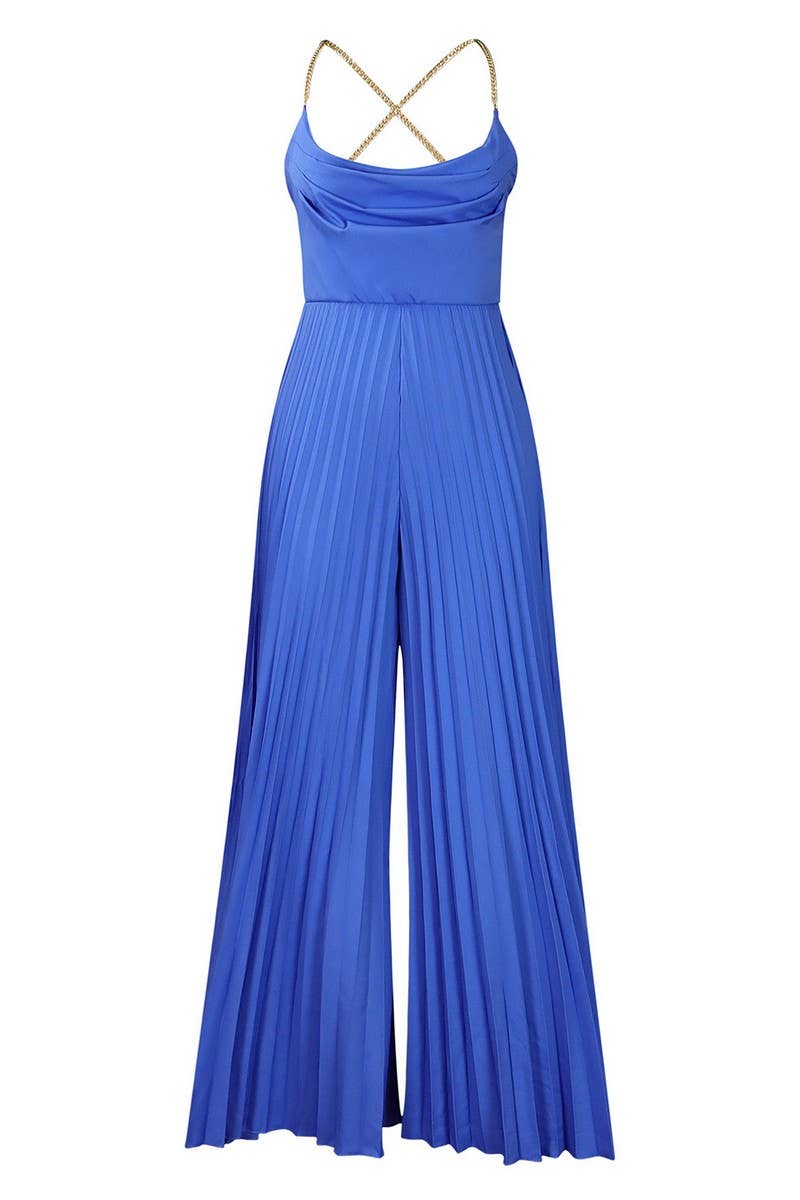 CWDMD01261_2025 SUMMER WOMEN HALTER CHAIN BACKLESS JUMPSUIT