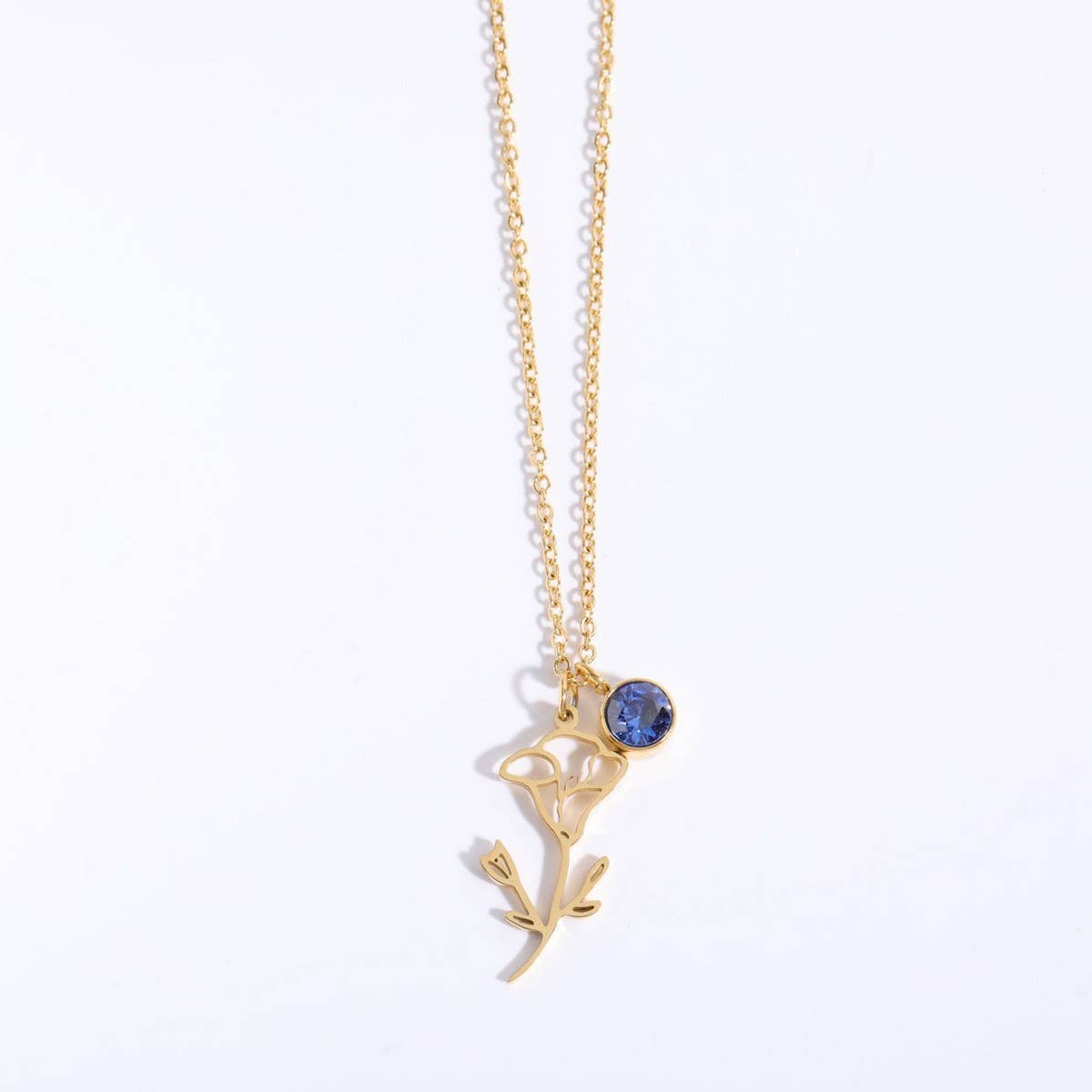 VINTAGE DECEMBER FLOWER ZIRCON PENDANT BRACELET