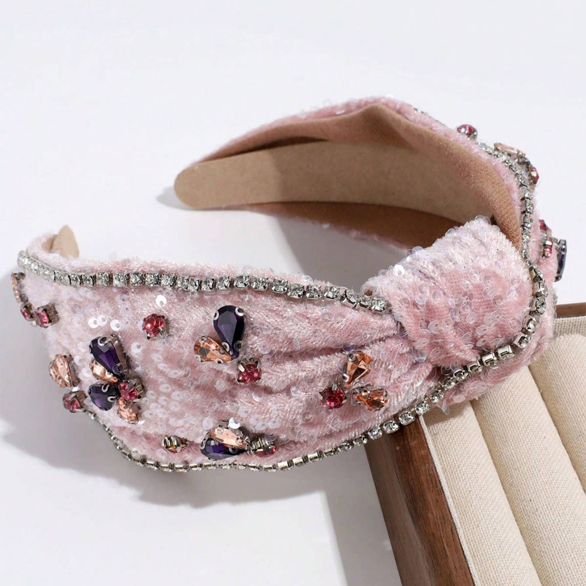 VINTAGE RHINESTONE FLOWER HEADBAND