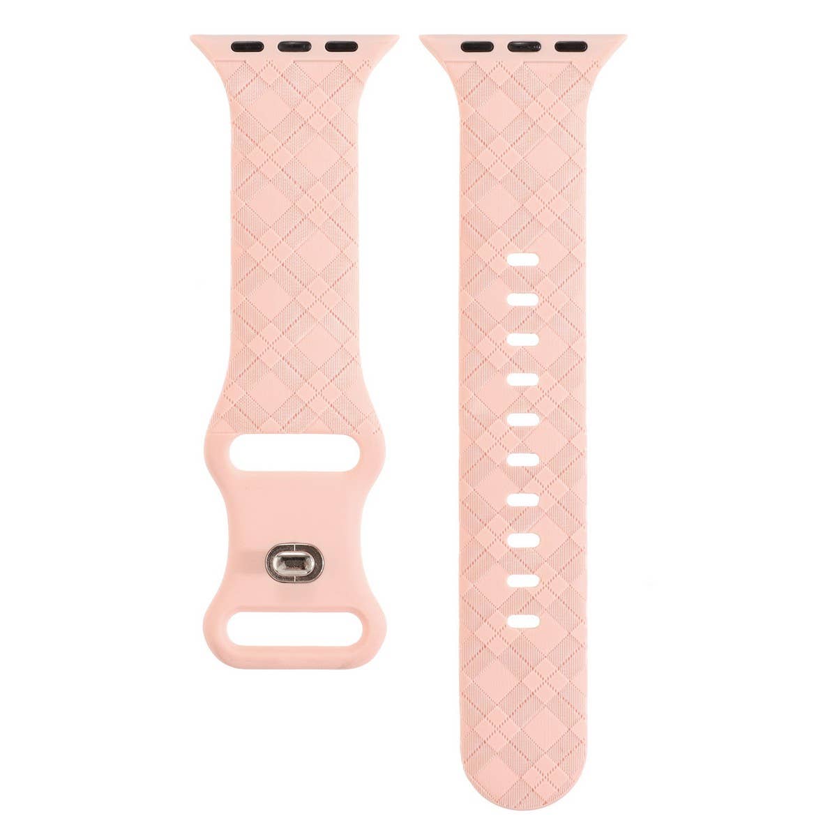 APPLE WATCH9-1 ENGRAVED CHECKERED SILICONE STRAP_CWWW0052