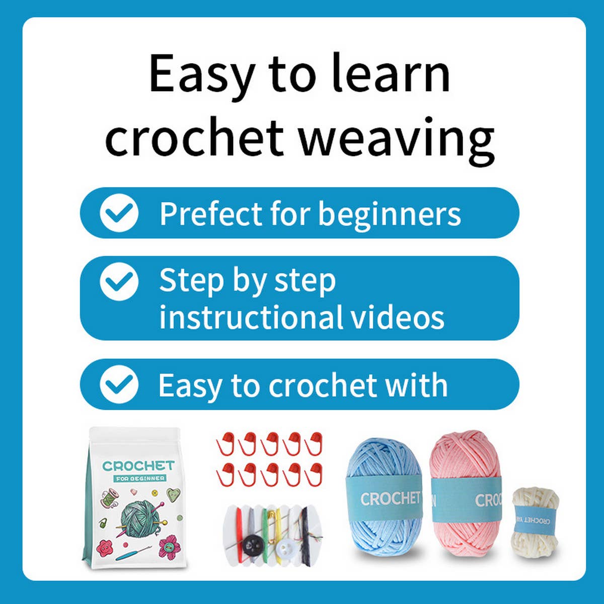 DECORATION HANDMADE DIY CROCHET MATERIAL PACKAGE
