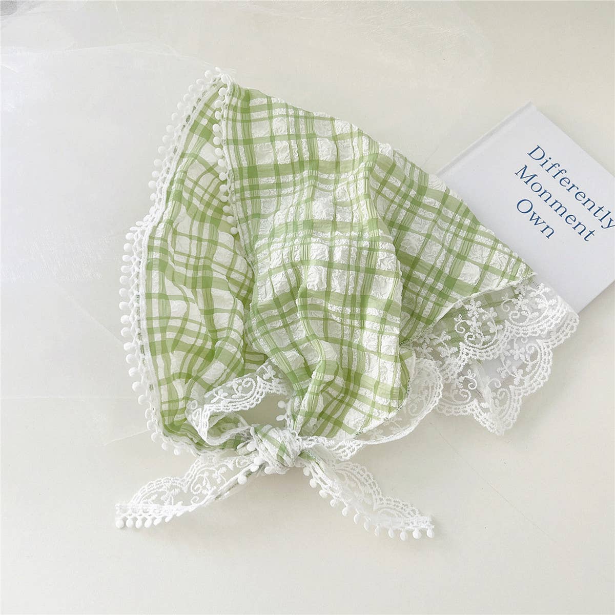Lace Triangle Scarf - Striped Headband Scarf