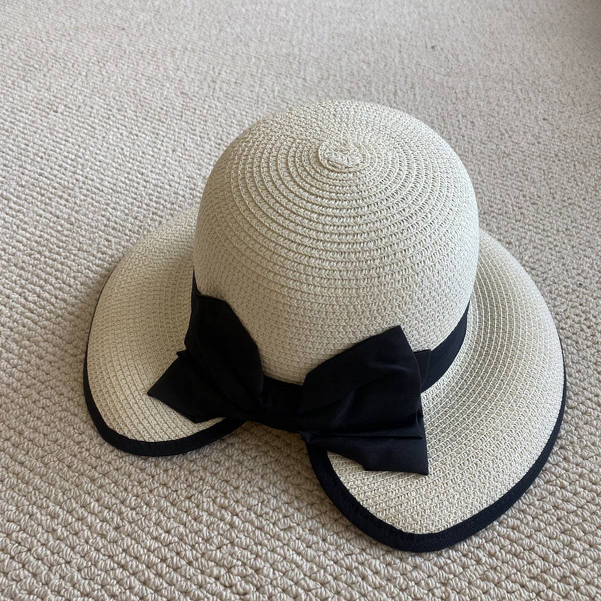 Summer beach vacation sun protection straw hat_CWAH3432