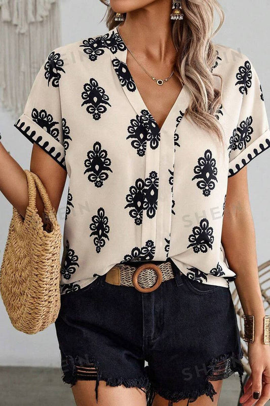 CWTBLS2132_NEW SUMMER ELEGANT COMMUTER SHIRT