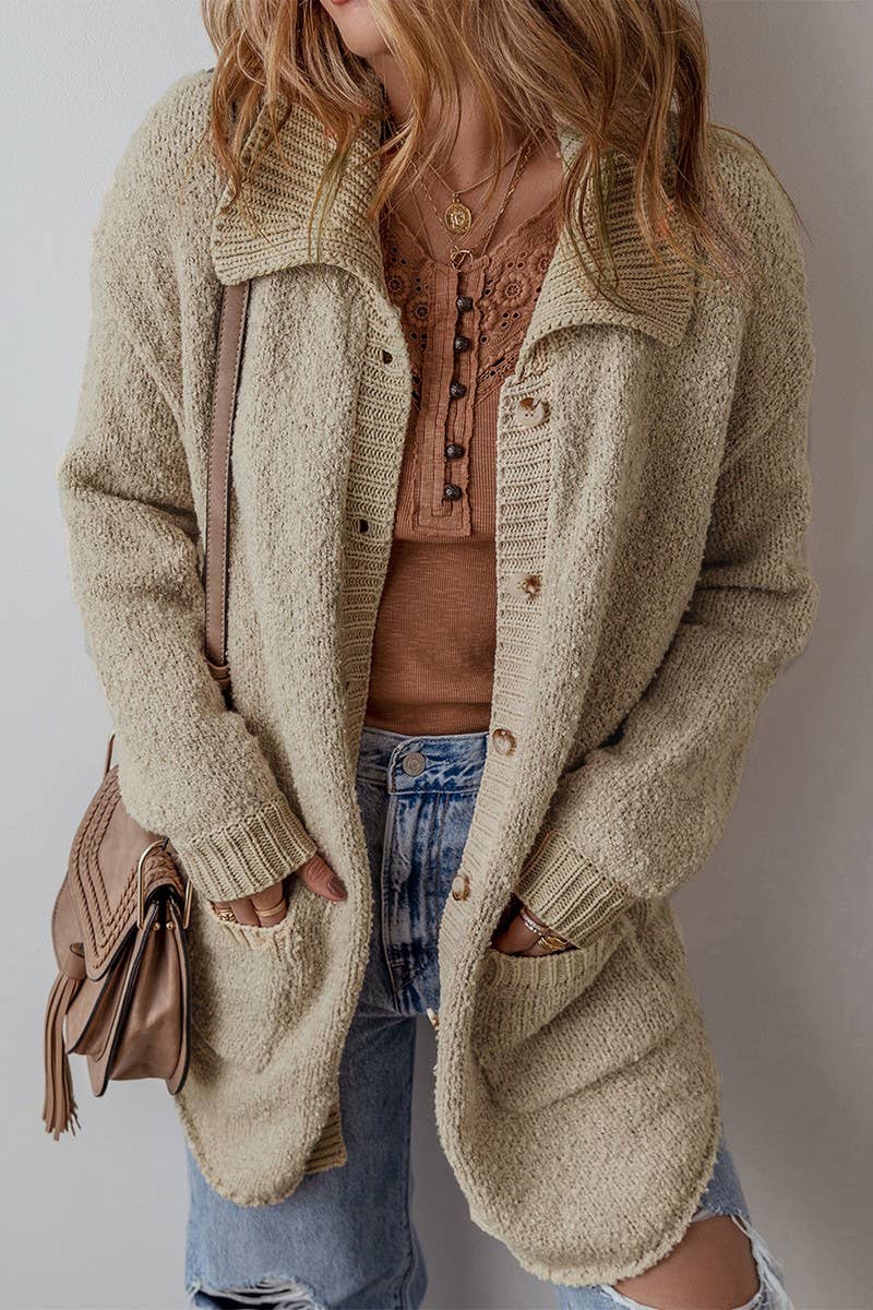 CWOCAL00708_CASUAL OVERSIZED DROP SHOULDER KNIT CARDIGAN