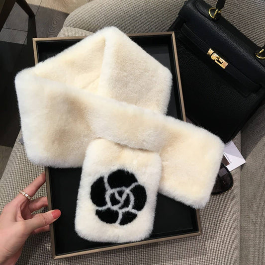 Faux Rabbit Fur Scarf - Chic Warm Winter Neck Wrap