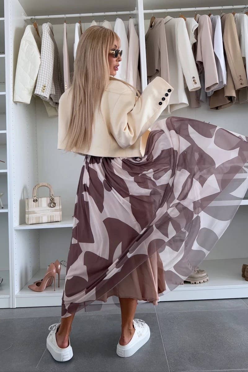 CWBLS0568_SUMMER WAIST WIDE SWING CASUAL SKIRT