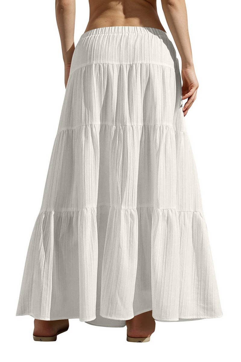 CWBLS0560_DRAWSTRING WAIST COLORBLOCK MAXI SKIRT