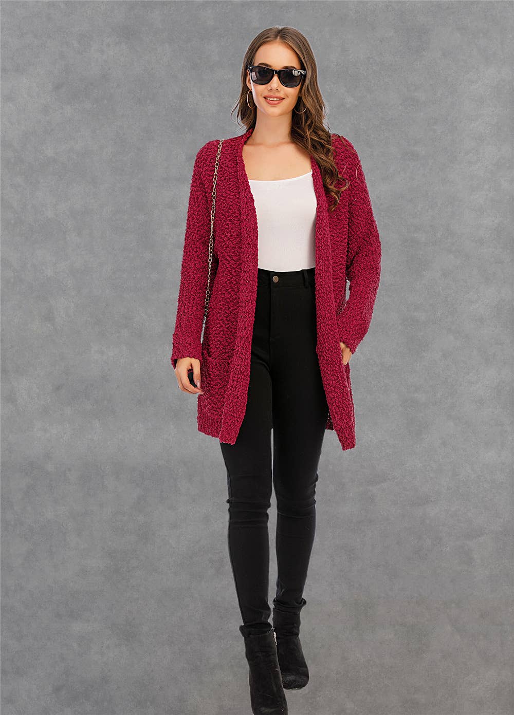 CWOSWL1044_Long Sleeve Open Front Long Cardigan Sweater