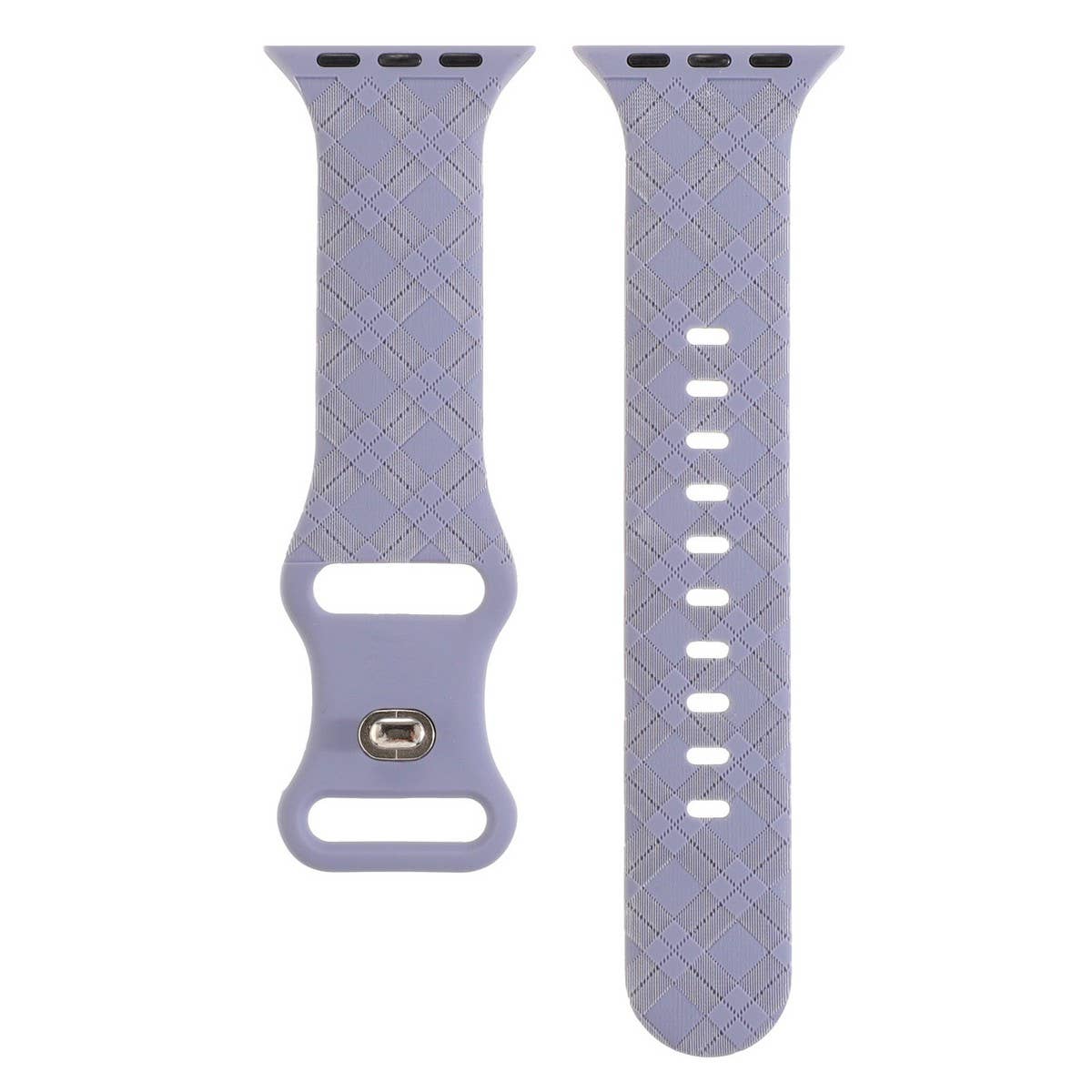 APPLE WATCH9-1 ENGRAVED CHECKERED SILICONE STRAP_CWWW0052