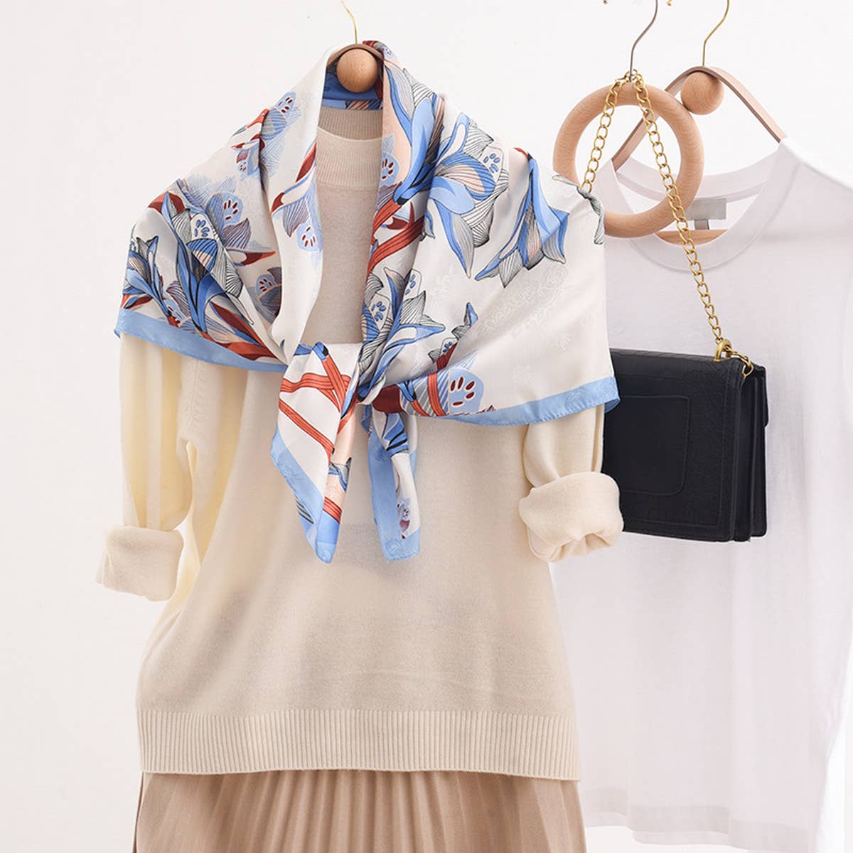 CWASC2396_ELEGANT LILY COLORBLOCKED LARGE SQUARE SCARF